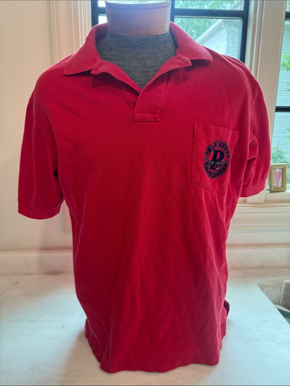 Vintage Polo by Ralph Lauren Red Polo Sport Chest Pocket Shirt Large